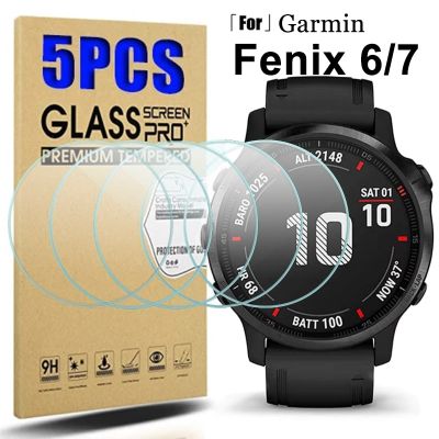 Tempered Glass for Garmin Fenix 7 7S 7X 6 6S 6X Pro Sapphire HD Screen Protectors Film for Fenix 7 7S 7X Smartwatch Accessories Wall Stickers Decals