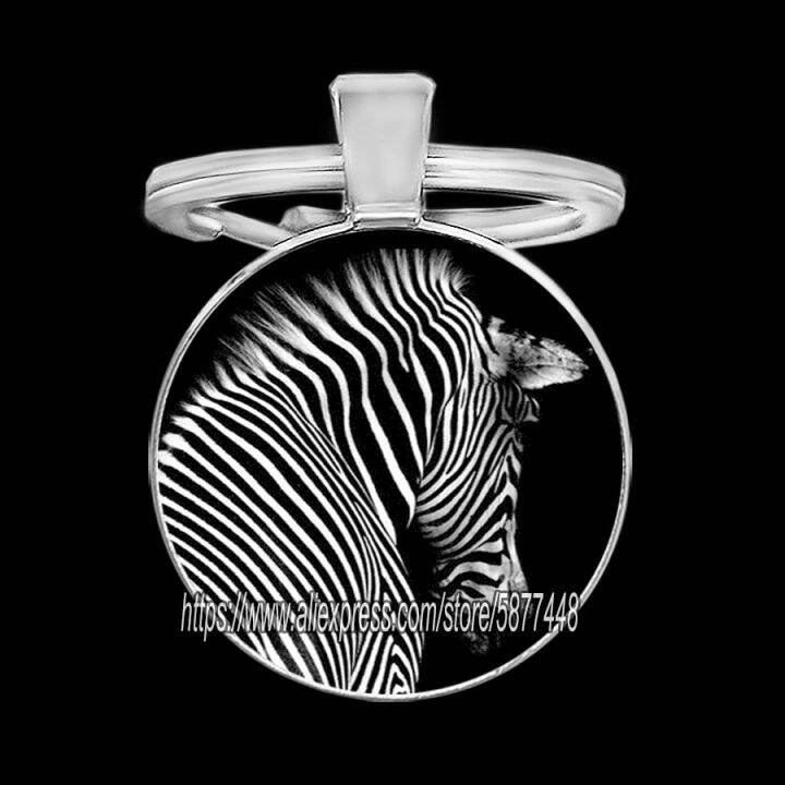 white-and-black-lion-key-ring-tiger-and-zebra-keychain-elephant-key-holder-wild-animal-art-photo-glass-cabochon-key-chain-key-chains