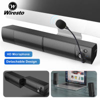 Wiresto ลำโพงคอมพิวเตอร์ ซาวด์บาร์ ลำ โพงต่อโนตบุค USB PC Speaker ลำโพงคอมพิวเตอร์ตั้งโต๊ะ ลำโพงต่อโนตบุค Creative แล็ปท็อปเดสก์ท็อป USB ลำโพงตั้งโต๊ะ ลำโพง เครื่องเสียง ลำโพงสเตอริโอ ลำโพงโน้ตบุ้ค 4D Wired Speaker