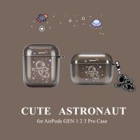 [24h Ship] เคส TPU นิ่ม ลายนักบินอวกาศน่ารัก พร้อมจี้ สําหรับ AirPods gen 1 2 3Pro