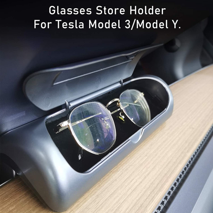 new-interior-glasses-case-for-tesla-model-3-and-model-y-eyewear-box-holder-at-bracket-back-of-console-navigation-display