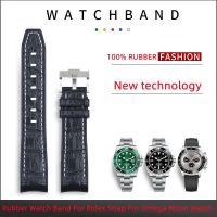 20mm New Technology Soft Waterproof Breather Bracelet High Quality 100 Rubber Watchband For Rolex Strap For Omega Moon Watch