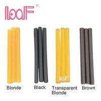 Loof 12ชิ้น0.7ซม. กาวแท่งเคราตินละลายร้อนสำหรับการขยายก่อนผมผูกมัด Peralatan Rias สีดำสีบลอนด์สีน้ำตาลสีบลอนด์ใส