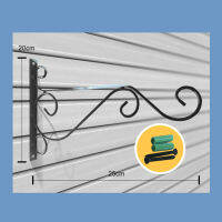 Wall-mounted Wrought Iron Hook Hanging Basket Support Plant Flower Pots Decorative Shelf Balcony Garden Art Crafts