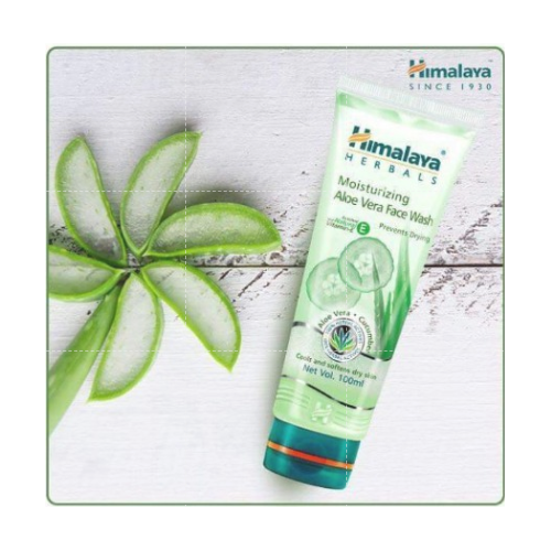 ฉลากไทย-ของแท้-himalaya-moisturizing-aloe-vera-face-wash-100ml