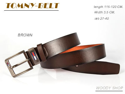 เข็มขัด เข็มขัดหนังผู้ชาย 🅰 ยาวพิเศษ 120CM เอว30-46 TOM MEN BELT 🅰 หัวอัลลอยด์ ไม่เป็นสนิม🔷ร้านไทยส่งไว ✅