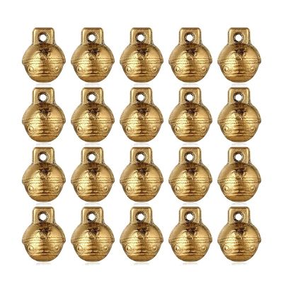 60 Pieces Vintage Brass Bells Mini Craft Bells Small Tibetan Craft Bells DIY Jewelry Making Pendants Necklaces