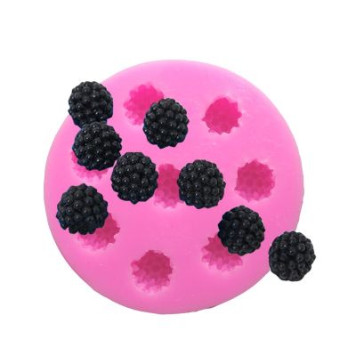 【YF】 1pc 8 Holes Raspberry Shape Cake Mold Silicone Berry Fondant Decoration Tool H564