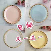 [COD] Birthday Tableware Disposable Foil Stamping Paper Plate Cup Set