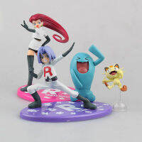 Pokemon Team Rocket Anime Figure Meowth Cute Action Figurine Collectible Model Doll Decoration Toys for Children Birthday Gift