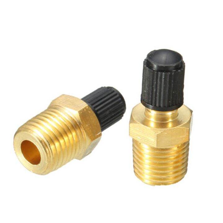 4x/Set,1/4 NPT MPT Brass Air Compressor Tank Fill Valve Schrader ...