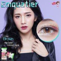 *มีค่าสายตา*  Pretty Doll Emquatier Brown สายตาปกติ คอนแทคเลนส์ ลายฮิต Tiktok แถมตลับฟรี!! รหัสสินค้า 045