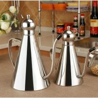 Stainless Steel Leak-proof Oiler Jar Soy Sauce Bottle Olive Oil Vinegar Batcher Bottle Kitchen Supplies Cruet Vinegar Pot