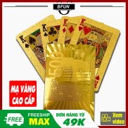 Bài Tây Mạ Vàng 24K Cao Cấp - Bộ Bài Tây 52 Lá Poker