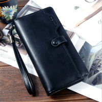 New Men Wallet Luxury Leather Zipper Long Wallet ID Card Holder Purse Clutch Phone Bag High Quality Business Organizer Wallet