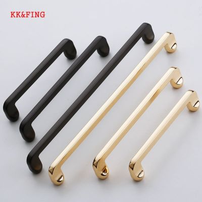 KK amp;FING Modern Simple Fashion Gold Cabinet Handles Kitchen Cupboard Wardrobe Door Pulls Drawer Knobs Furniture Handle Hardware