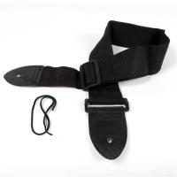 Hot Sale PU Leather + Nylon Black Useful Folk Guitar Straps Adjustable 75-120cm Electric Acoustic Bass Guitar Strap