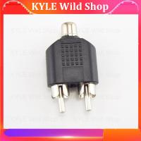 KYLE Wild Shop 2 RCA Y Splitter Connector AV Audio Video Plug Converter Cable Male Female Plug 2 in 1 Adapter