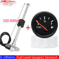 100-600มม. สแตนเลสสตีล Marine การใช้ระดับ Gauge Sensor Fit เรือรถการใช้ระดับ Gauge Meter 0-190 Ohm สีแดง Backlight 9-32V