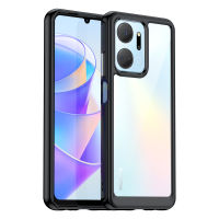 Honor X9A/Honor X7A/Honor X8A/Honor Play 40 Plus/Honor X40/Magic5 Lite Case, RUILEAN Transparent Hard Back with Shockproof Enhanced Side Protective Bumper Phone Cover