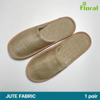 JUTE (ECO) SLIPPER รองเท้าสลิปเปอร์โรงแรม สลิปเปอร์ ใส่ในบ้าน โรงแรม พื้น EVA กันลื่น ผ้าใยปอ