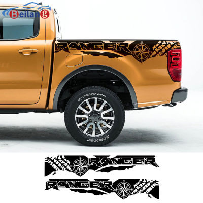 2021 2PCS Vinyl Car Stickers Tire Stamping Compass Adventure Off Road Graphic Decals For Ford Ranger Raptor Pickup Accessories