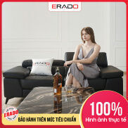 Ghế sofa đơn da bò thật màu đen cho phòng khách hiện đại mã 65