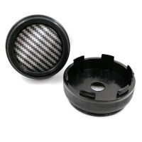 4Pc 60mm Carbon Fiber Pattern Car Wheel Center Hub Caps Decorate Cover