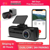 Sameuo รถ Dvr Dash Cam ด้านหน้าและด้านหลังบันทึกวิดีโอ Night Vision อัตโนมัติ Wifi App มองหลัง24H ที่จอดรถ GPS Dashcam กล้องรถ