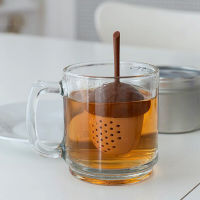 ซิลิโคนชา Infuser เครื่องเทศ D Iffuser โอ๊กรูปร่างถุงชากรองแกดเจ็ตอุปกรณ์ครัวสมุนไพรกรอง