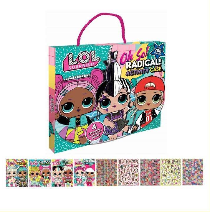 LOL Surprise Activity Case Book Gift Set with 4 Colouring & Activity ...