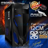 ITSONAS Computer Case Ares (Black-Blue)