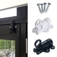 1pcs Window Latch Lock With Screws Gate Security Pull Ring Spring Bounce Aluminum Latch Lock Furniture Hardware Tool Door Hardware Locks Metal film re