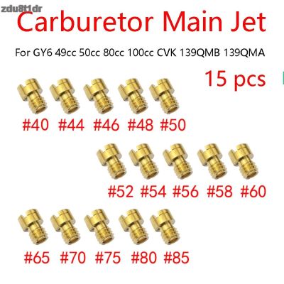 Zdu8t1dr หลัก15ชิ้นสำหรับ GY6 4มม. 49cc/50cc/80cc/100cc คาร์บูเรเตอร์คาร์บูเรเตอร์&nbsp;cvk สกู๊ตเตอร์139QMB/139QMA หัวฉีด78-98