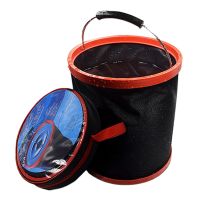 12L Large-Capacity Foldable Bucket Outdoor Camping Fishing Folding Bucket Car Cleaning Tools Portable Fishing Storage Buckets