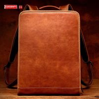 Genuine Leather Backpack Mens Lapptop Bag Business Casual First Layer Leather Backpackage Computer Schoolbag Shoulder Bags