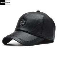 [NORTHWOOD] หนัง PU ฤดูหนาวหมวกเบสบอลชาย Earflaps Casquette Homme หมวกใส่กลับด้านคุณภาพสูง Gorras ปรับ Para Hombre twzhvj