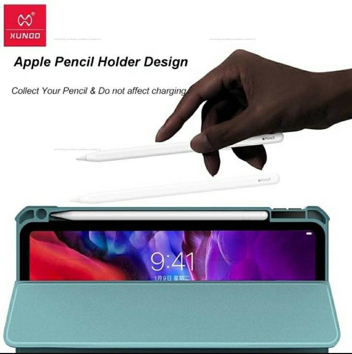 xundd-magnetic-leather-case-ipad-air4-5-10-9-pro-11-2018-21-gen7-8-9-10-2-หลังใส-มีที่ใส่ปากกา-แบบใหม่-รุ่นใหม่
