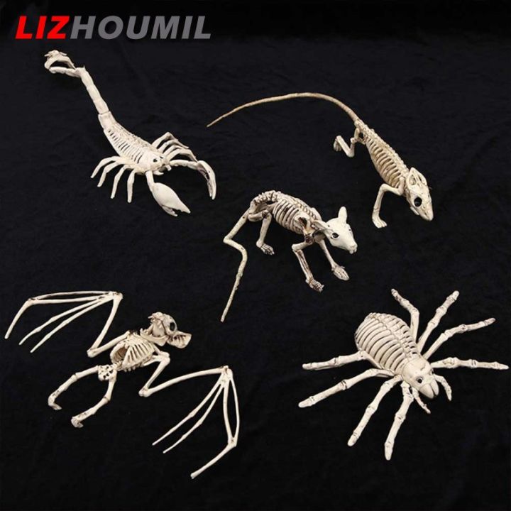 lizhoumil-โครงกระดูกหนูฮาโลวีน-โครงกระดูกหนูตกแต่งบ้านผีสิงขนาดเท่าสัตว์โครงกระดูกหนูสำหรับงานเลี้ยงการตกแต่ง-hallowmas-บ้านผีสิง