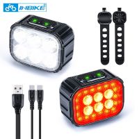 【CW】✓¤☑  Front and Back Rechargeable Headlight Flashing Lights Night Cycling Super Accessories