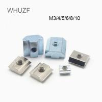 WHUZF M3 M4 M5 M6 M8 M10 T Block Square Nuts T-Track Sliding Hammer Nut for Fastener Aluminum Profile 2020 3030 4040 4545 Nails  Screws Fasteners