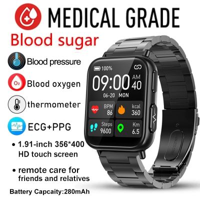 ✺ 2023 New Noninvasive Blood Sugar ECG PPG Smart Watch Men Heart Rate Blood Oxygen Health Smartwatch Women Waterproof Sports Watch