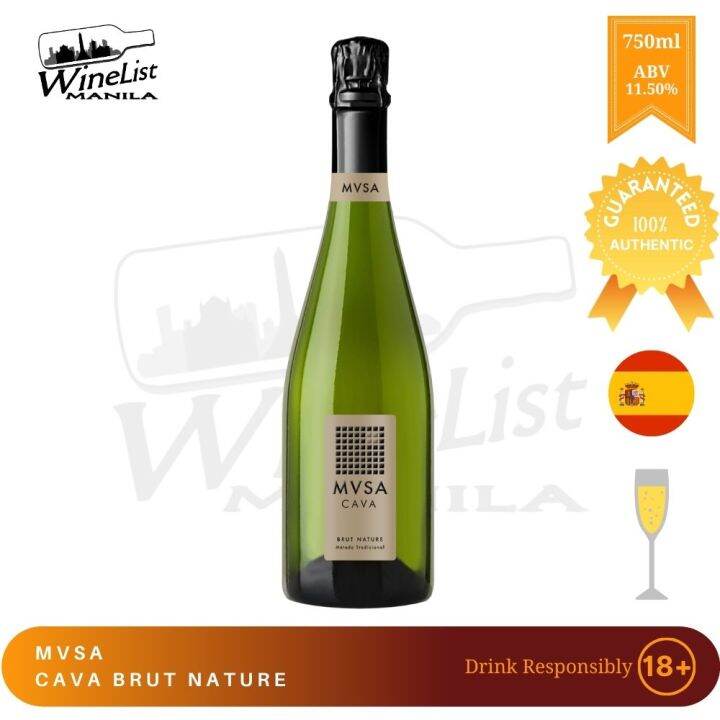MVSA Brut Nature Cava Spain Musa Brut Nature Sparkling Wine 750ml
