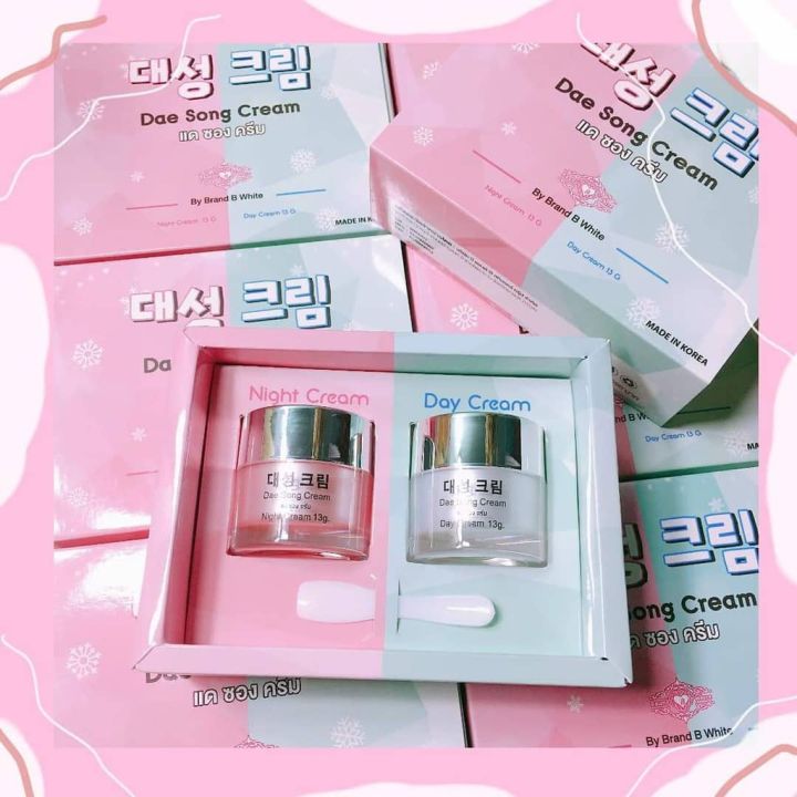 แดซองครีม-ครีมบำรุงผิวหน้า-นำเข้าจากเกาหลี100-แบรนด์บีไวท์-brand-b-white-dae-song-cream-1-เซต-เช้า-เย็น-ของแท้-100