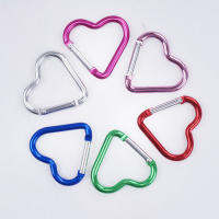 【Hot Sale Item】อลูมิเนียมอัลลอยด์ Carabiner Heart Shaped Heavy Duty Metal แคมป์ปิ้ง หัวเข็มขัดสำหรับเดินป่าขวดน้ำ Keychain