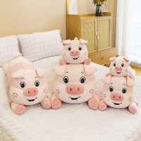 หมอนกอดหมูน่ารักตุ๊กตายัดนุ่นสำหรับเด็กตุ๊กตาผ้าตุ๊กตาหมูตาโตของขวัญวันเกิดสำหรับเด็กผู้หญิง