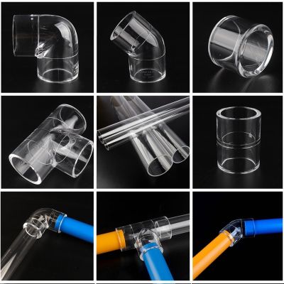 【YF】❈  1pc 20mm Pipe Aquarium Accessories Joints Supply Elbow Coupling Tee Fittings Transparent Tube
