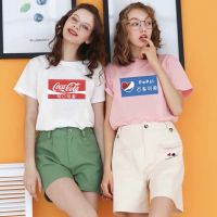 เทศกาลดนตรีสาดน้ำCoca-Cola &amp; PePsi short sleeve single sell T Shirt 4colour Unisex All size Cotton Funny Cartoon #CO_02 S2O