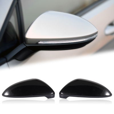 คาร์บอนไฟเบอร์แบบประตูกระจกมองหลังปกหมวกที่อยู่อาศัยเหมาะสำหรับ VW G Olf MK7 GTI E-กอล์ฟ2015-2019อุปกรณ์เสริมในรถยนต์