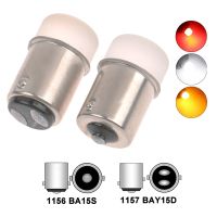 ❒♞☈ 2PCS 12V LED Bulb 1156 1157 BA15S BAY15D Led Car Signal Light R5W R10W DRL Daytime Running Light 12V Car White Yellow Red